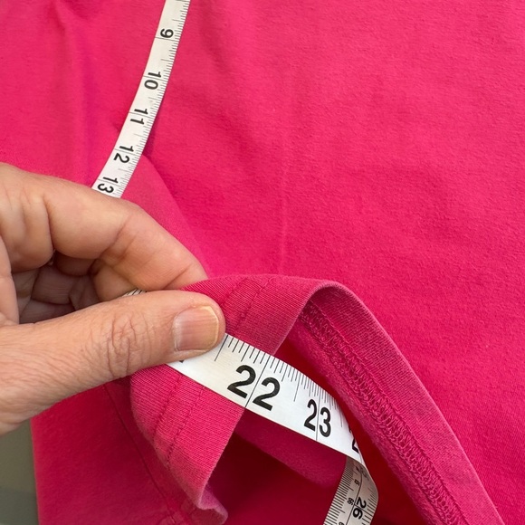 Tommy Hilfiger Hot Pink Short Sleeve Crew Neck Polo T-Shirt women's size Large - Picture 8 of 8